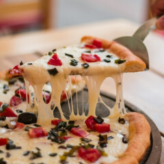 Acasa pizzeria template homemade mozarella